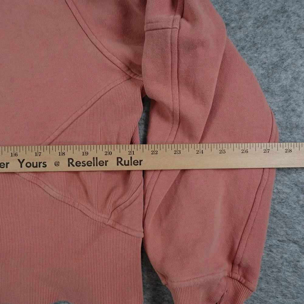 Lululemon Sweatshirt Womens M/L‎ Pink Scuba Oversized Funnel Neck 1/2 Zip